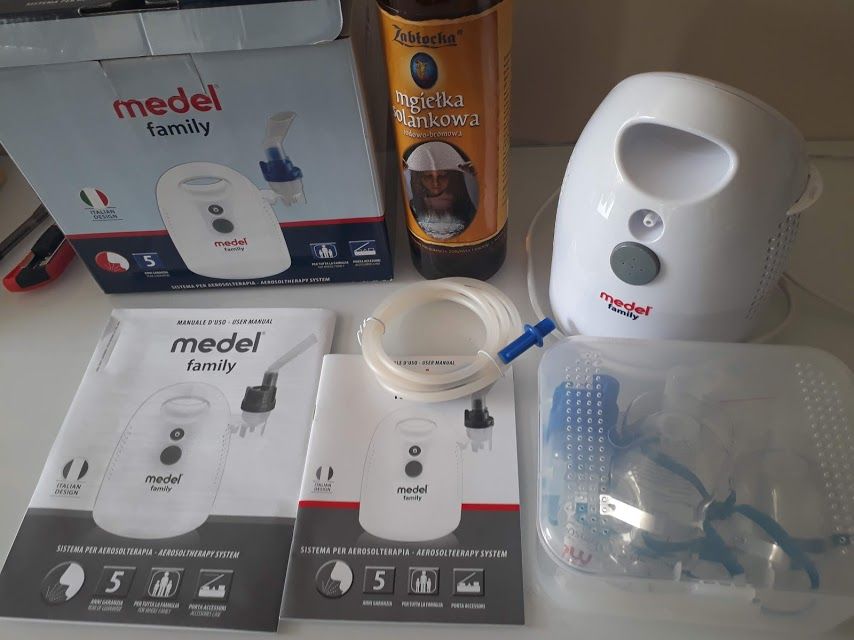 Inhalator nebulizator MEDEL FAMILY PLUS duży Zestaw akcesoriów WARTO !