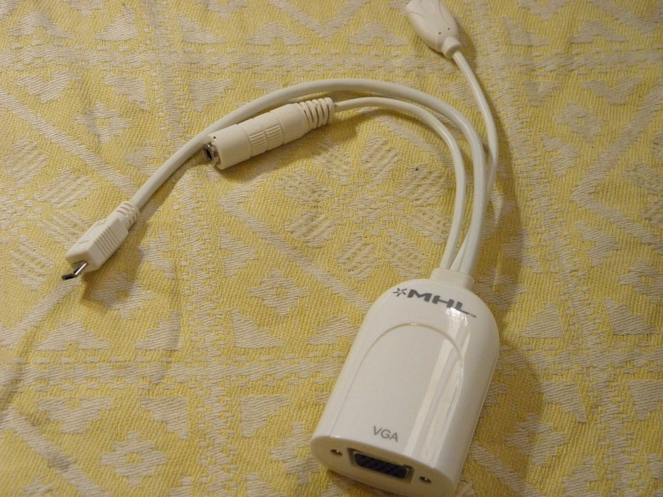 адаптер MHL VGA для подключен телевизора монитора проектора к телефону