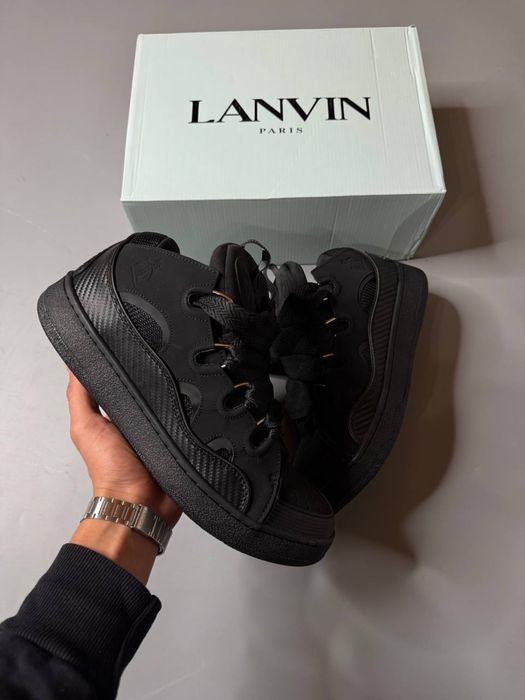 Кросівки Lanvin Curb Black / ланвін курб чорні кроси сваг