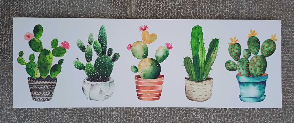 Tela/quadro com catos