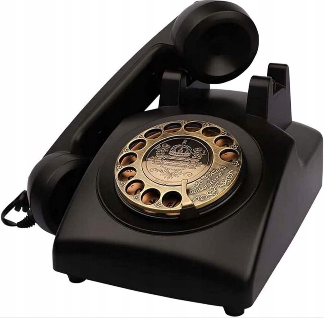 Antyczny telefon przewodowy  telefon stacjonarny