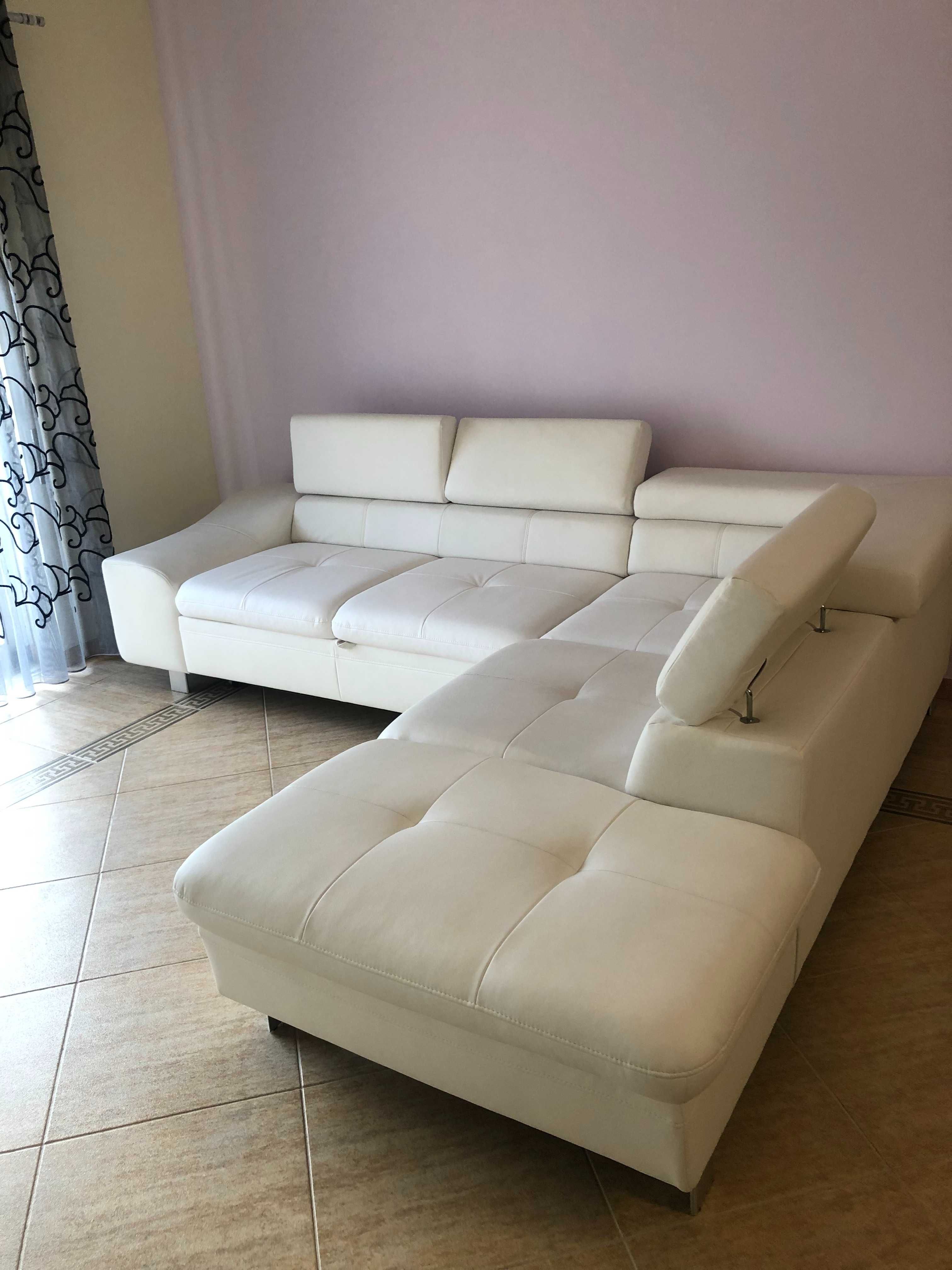 Chaise longue com cama - Reversível - Branco - Conforama - Usado