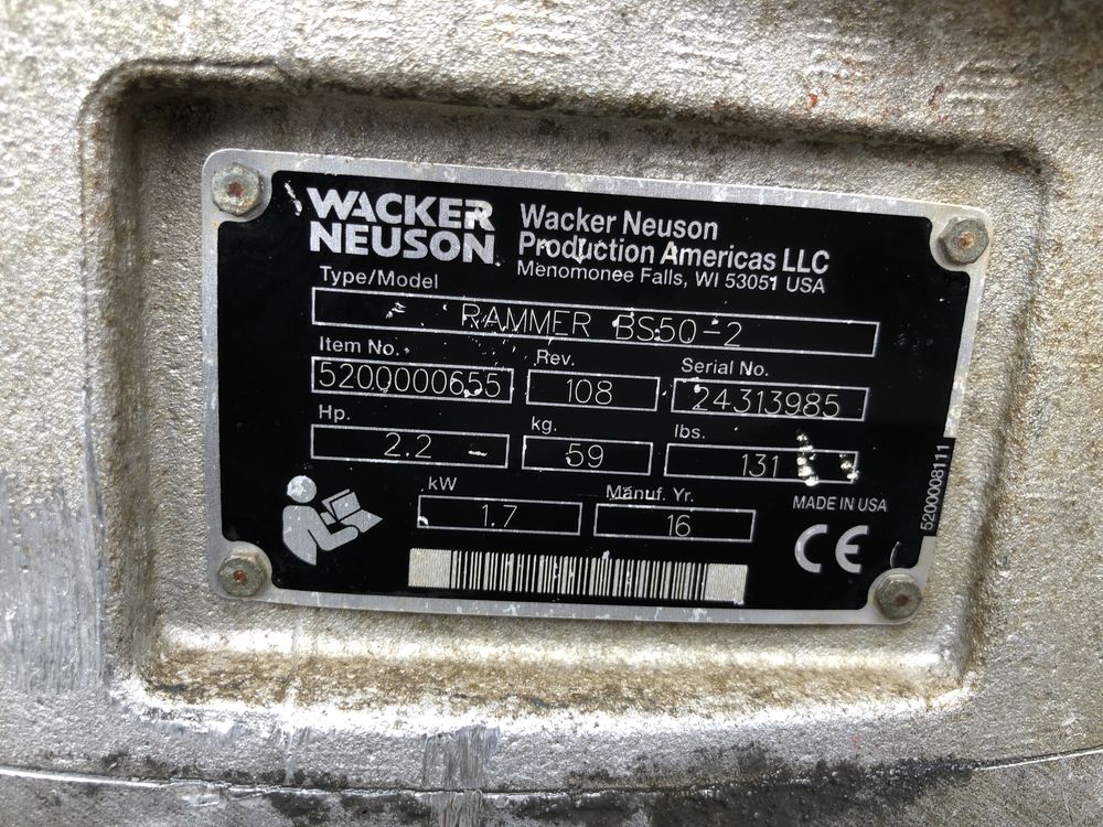 Skoczek spalinowy zageszczarka Wacker BS 50-2  59kg