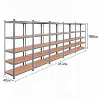 Поличковий стелаж металевий 5 секцій/Полиці на склад в гараж майстерні