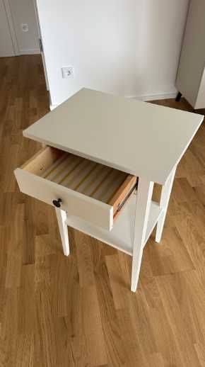 Ikea HEMNES stolik szafka nocny biała bejca drewno 46x35cm (transport)