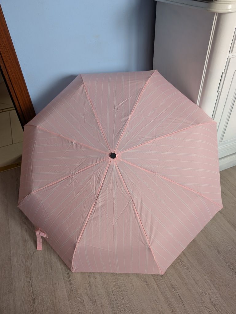 Victoria's Secret parasol parasolka różowa rozkładana składana w etui