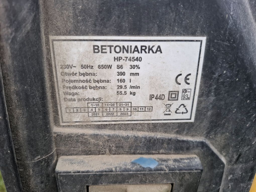 Betoniarka 160L tylko odbiór Częstochowa