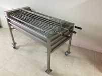Churrasqueira inox para feiras 15 frangos abertos
