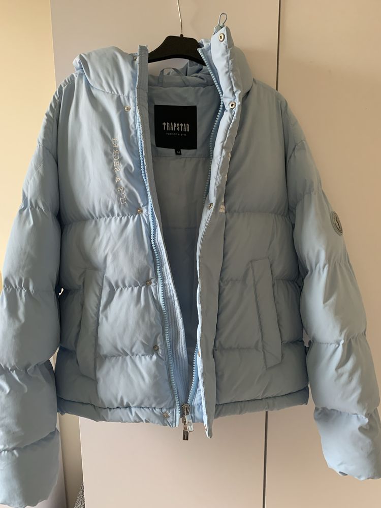 Kurtka Trapstar Decoded hooded puffer 2.0 Ice blue