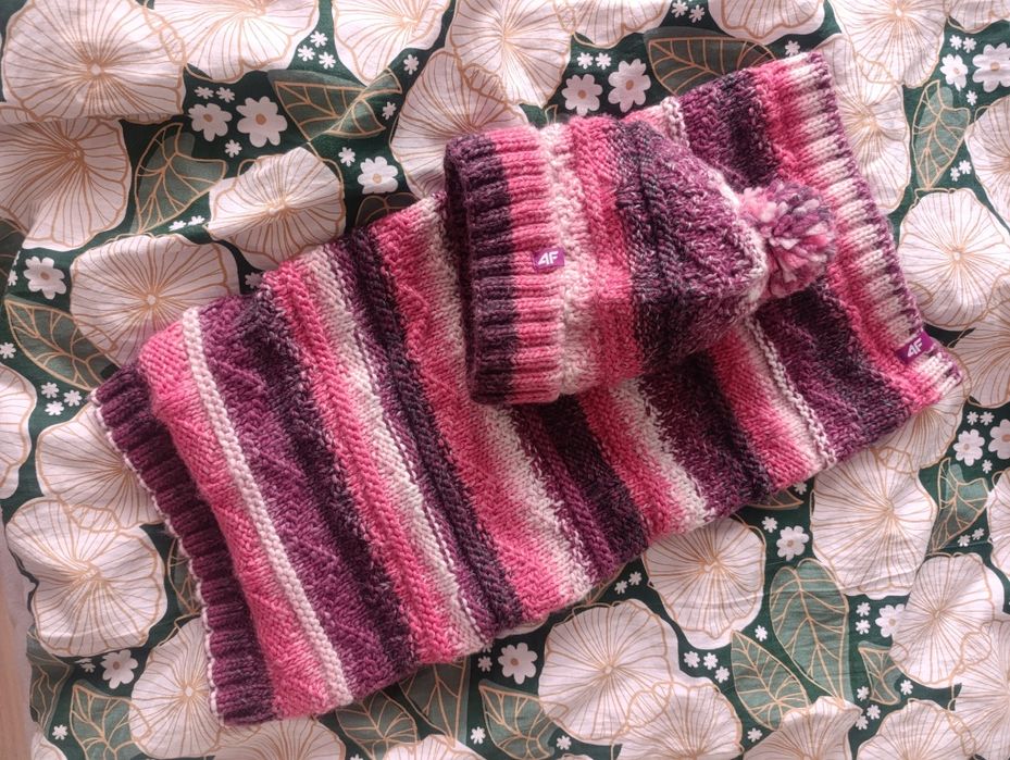 Czapka i komin, ciepłe, 4F