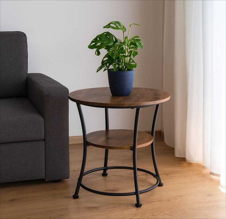 NOWY Okrągły Stolik Kawowy Ława Do Salonu Sypialni Loft Loftowy OKAZJA