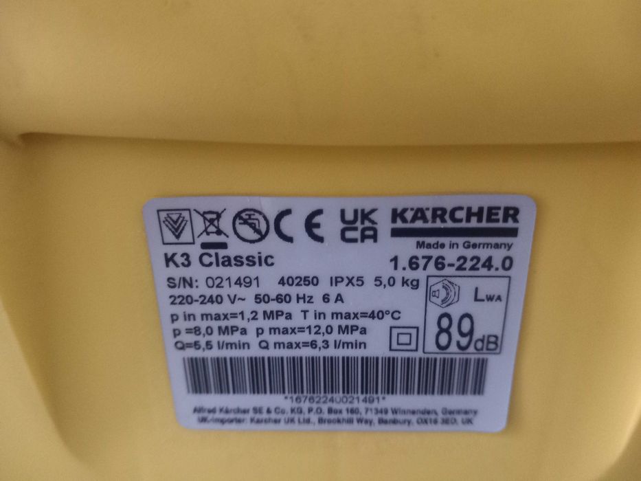 Myjka wysokociśnieniowa karcher K3 classic