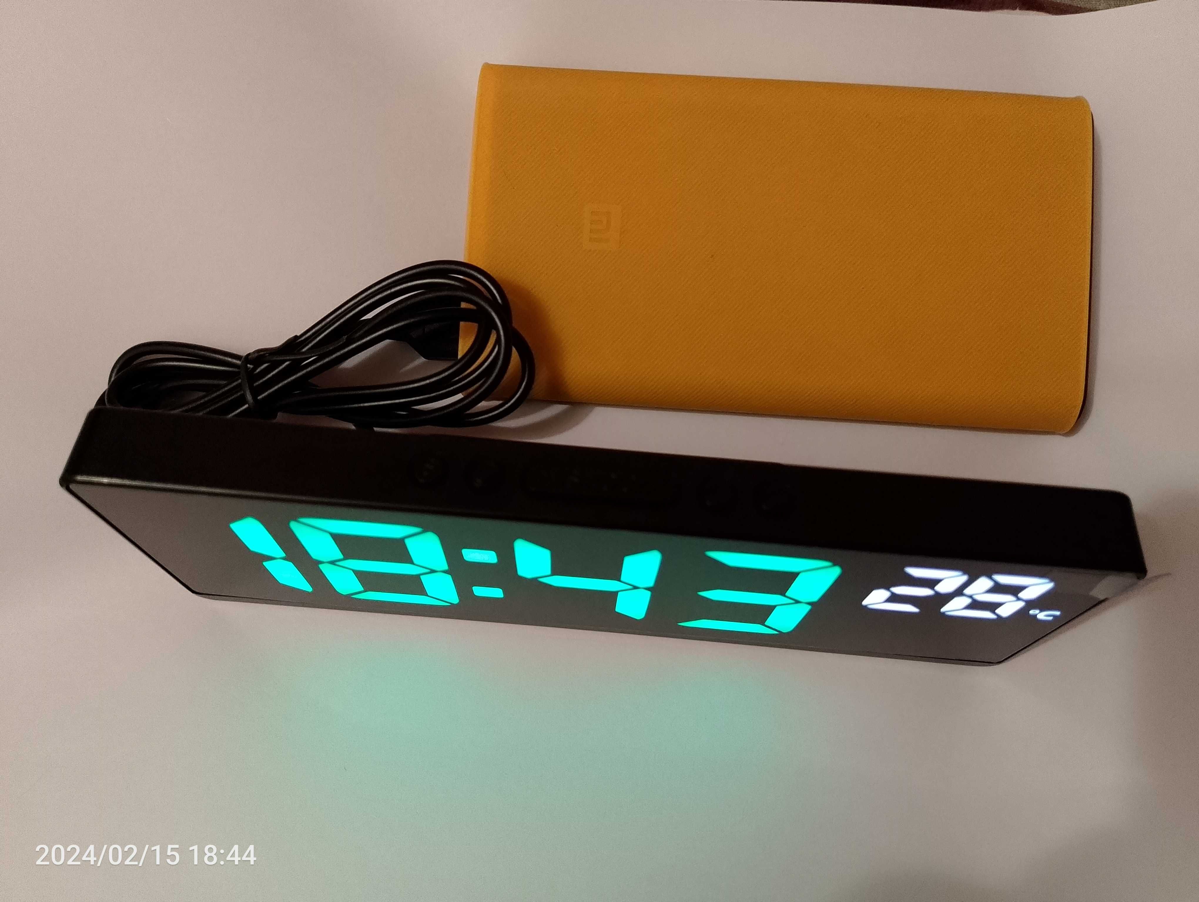 Часы электронные настольные с LED подсветкой термометром и будильником