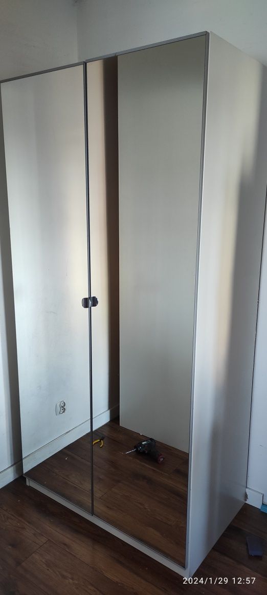 Szafa Ikea pax 100x201x60 z drzwiami z lustrem