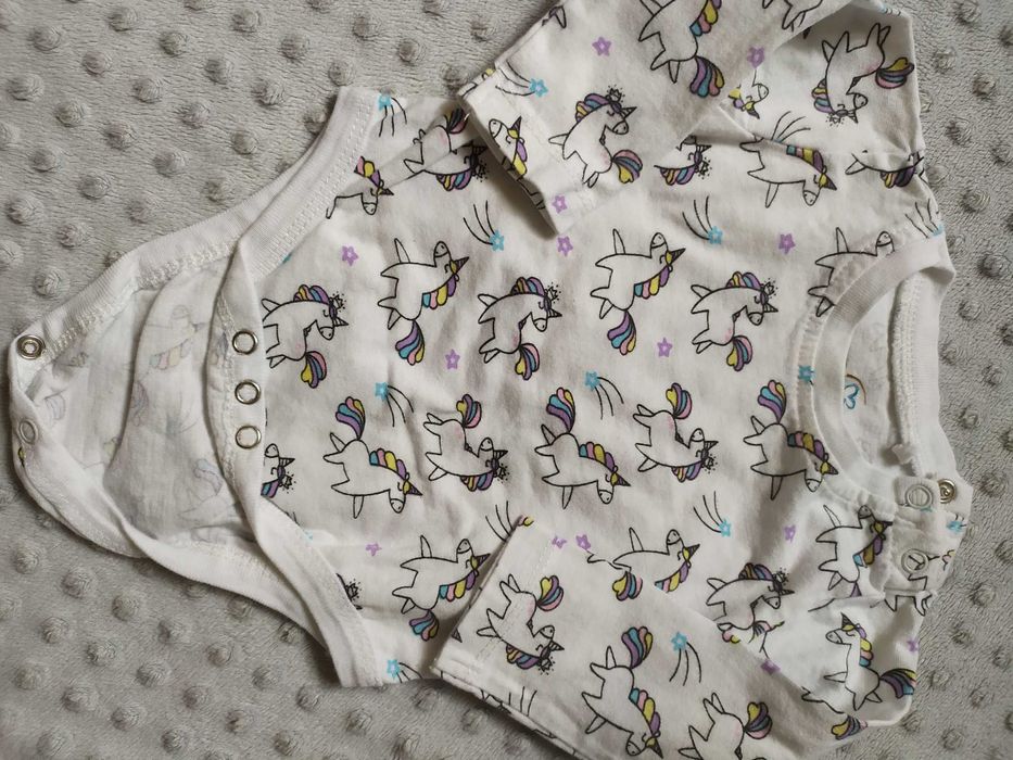 Body dziewczęce niemowlęce Dada 68 jednorożec 3pack