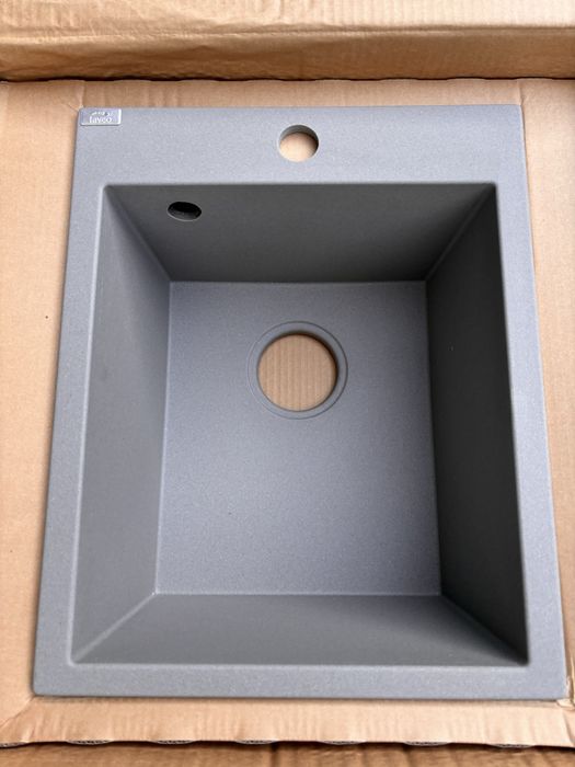 Zlew zlewozmywak granitowy 48x39 cm z syfonem