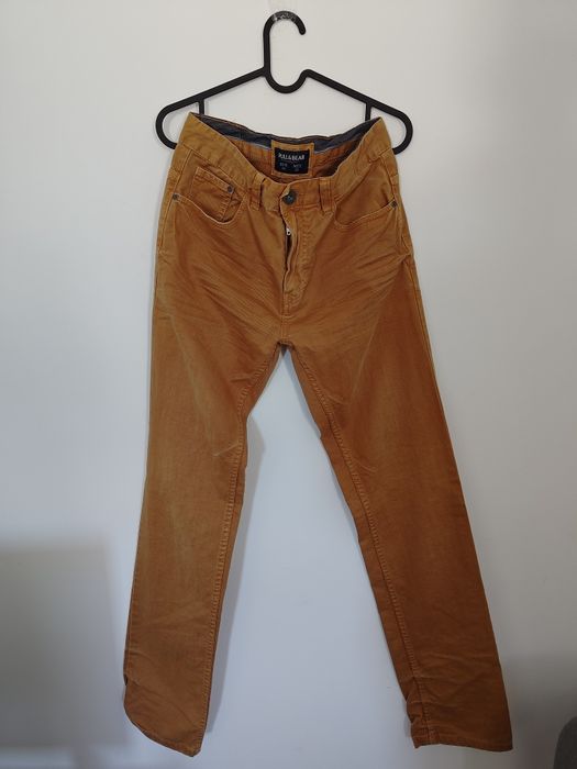 Calças castanho claro Pull & Bear - Mostarda