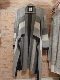(XS/S) Wełniany, dłuższy Sweter z Madrytu, kardigan, wełna