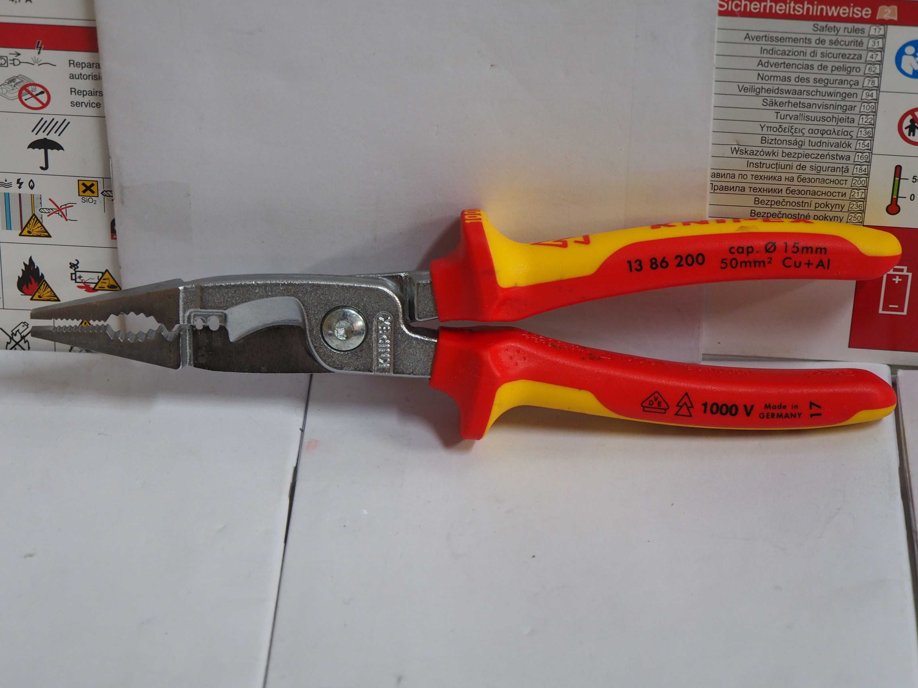 KNIPEX szczypce obcęgi  13.86.200 do 1000v elektryczne 6w1