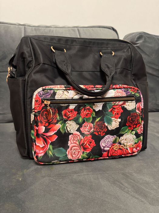 Cybex Torba Spring Blossom Dark + mata do przewijania - stan idealny