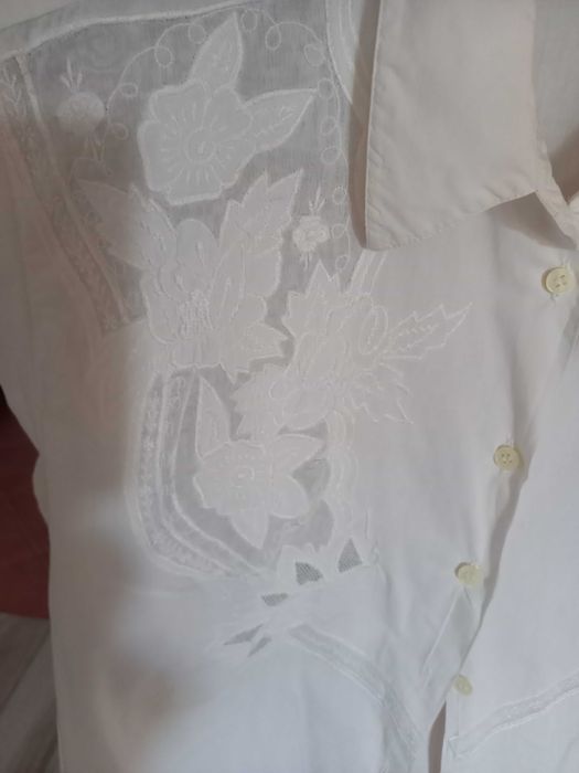 bluzka letnia biała z haftem