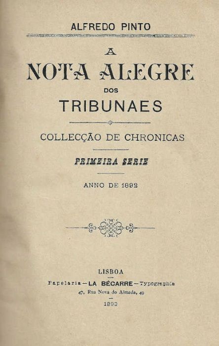 A nota alegre dos tribunaes_Alfredo Pinto_La Bécarre