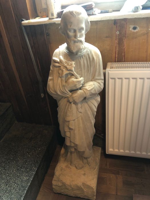Duża rzeźba Św Józefa , kamień , XIX w
