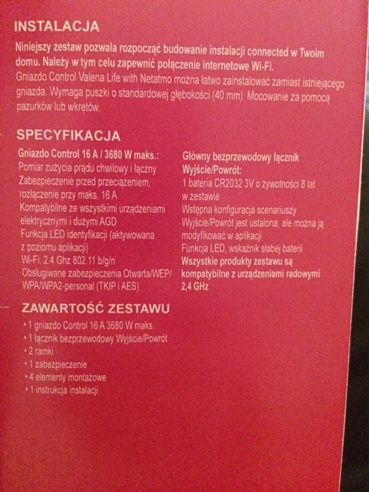 Legrand Valena Life with Netatmo (gniazdo control, łącznik bezprzewod.