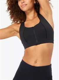 Sweaty Betty czarny biustonosz stanik sportowy z zamkiem rozm.XS