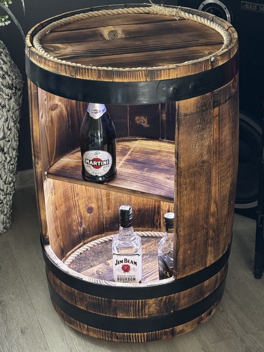 Prezent Barek z beczki drewnianej loft bar szafka