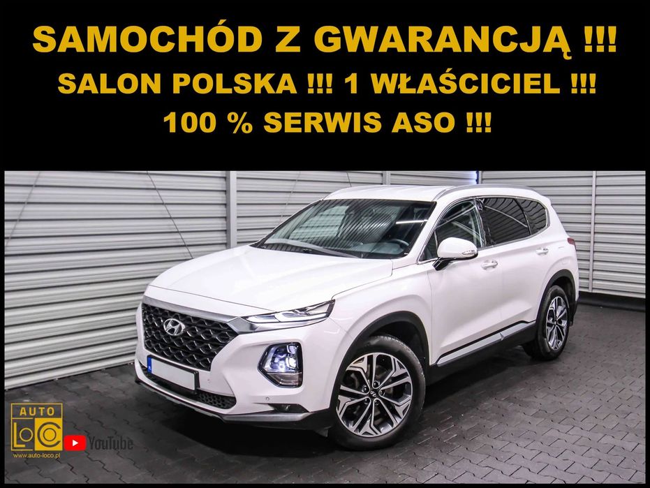 Hyundai Santa Fe AUTOMAT 4 x 4 + Salon POLSKA +1 Właściciel +Serwis HYUNDAI =Brutto23%