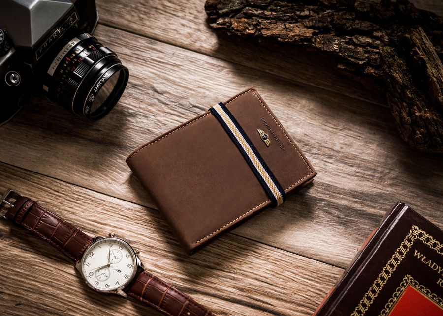 nubukowy portfel męski z ochroną kart rfid - peterson