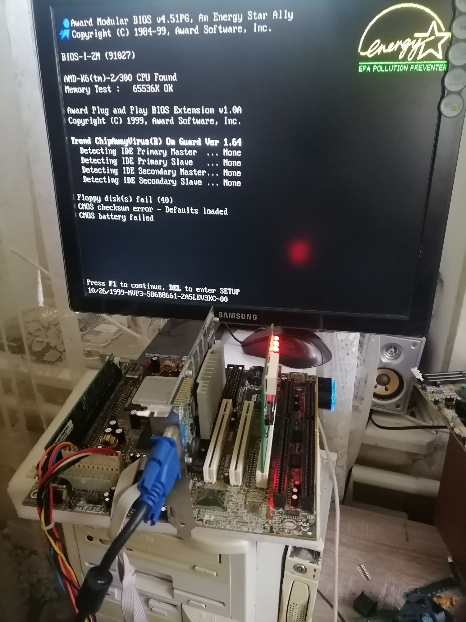 Ретро материнская Socket7 AGP + CPU