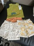 Spodenki 3 pary (110rozm) bluzka 104