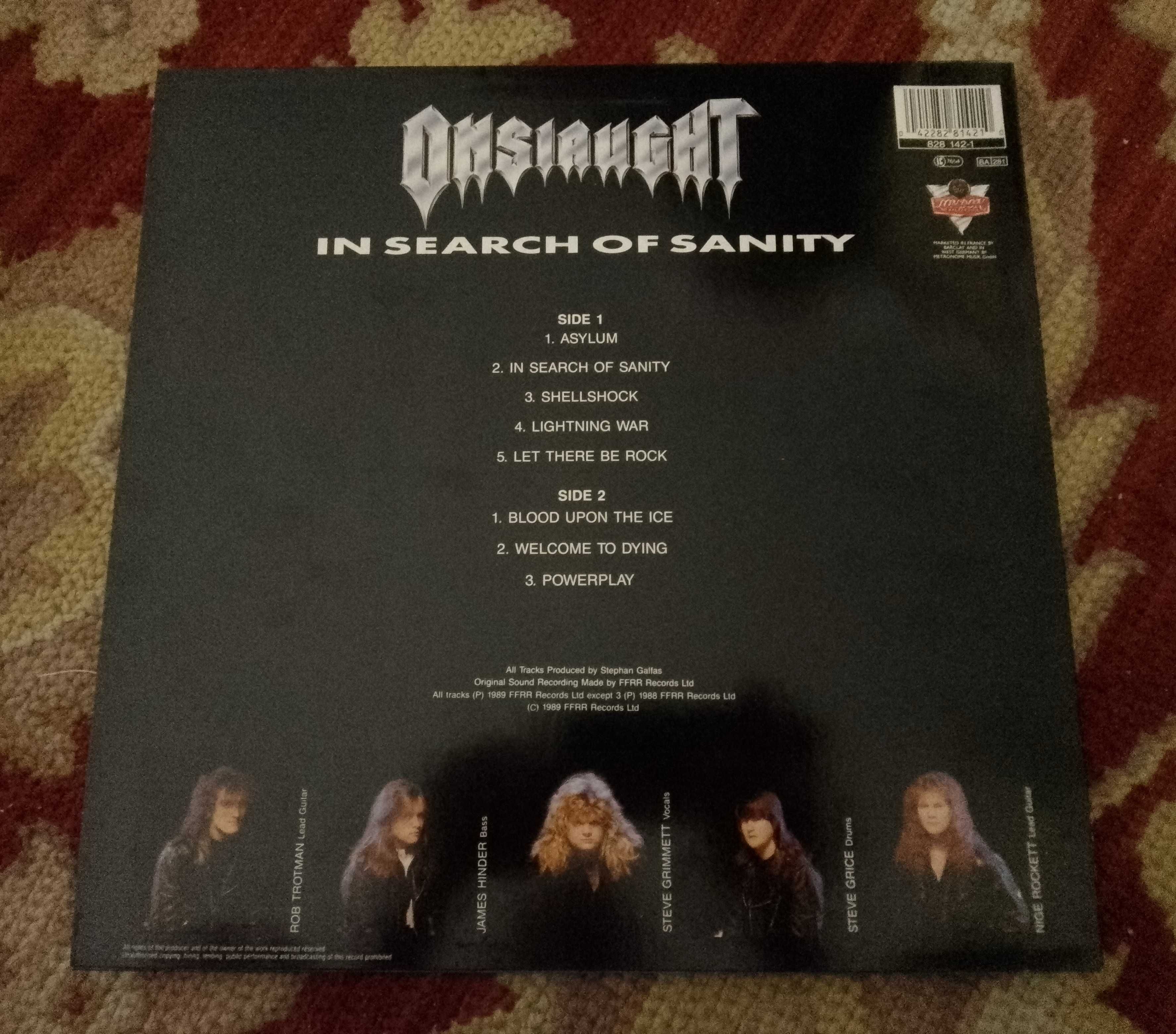 Onslaught - " in Search of Sanity " ,,, LP em vinil 1a edição