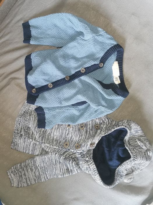 Dwa sweterki Lidl pure collection 56 62 68