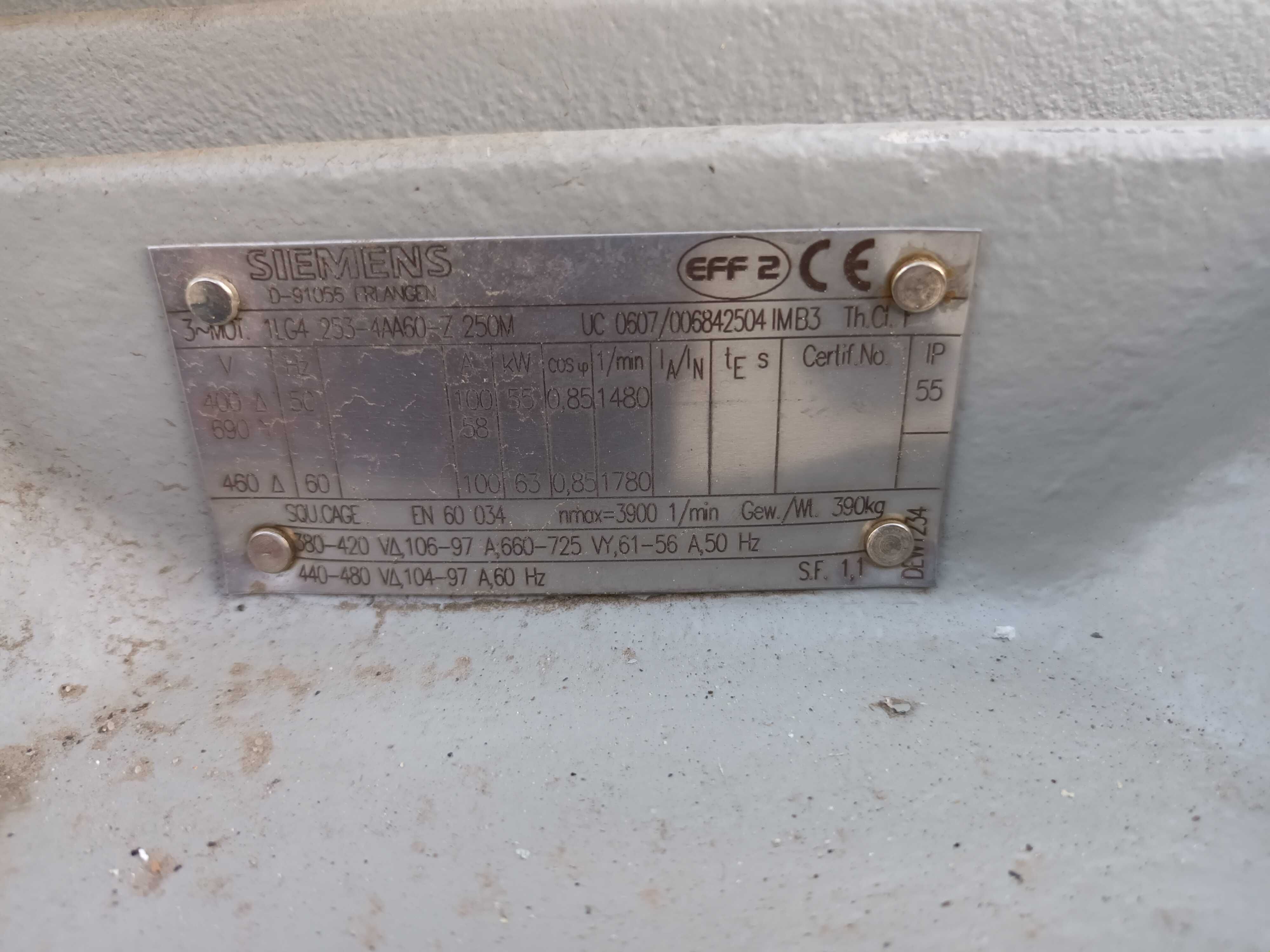 Silnik elektryczny  55kw 1480 obr/min Siemens