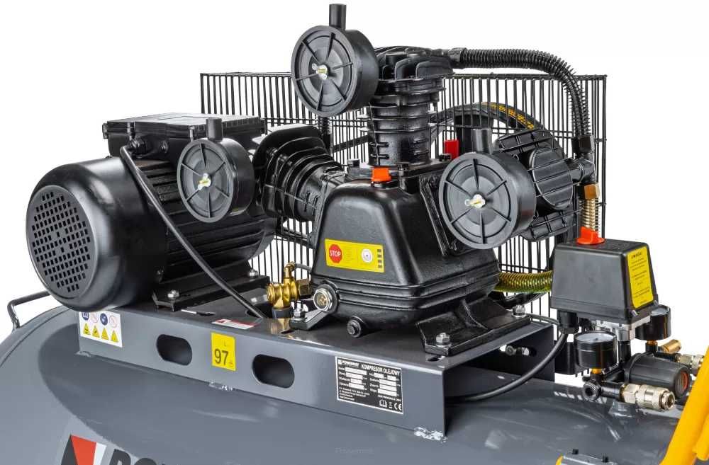 Kompresor olejowy 200l 8 bar sprężarka 230v 650l/min + wąż