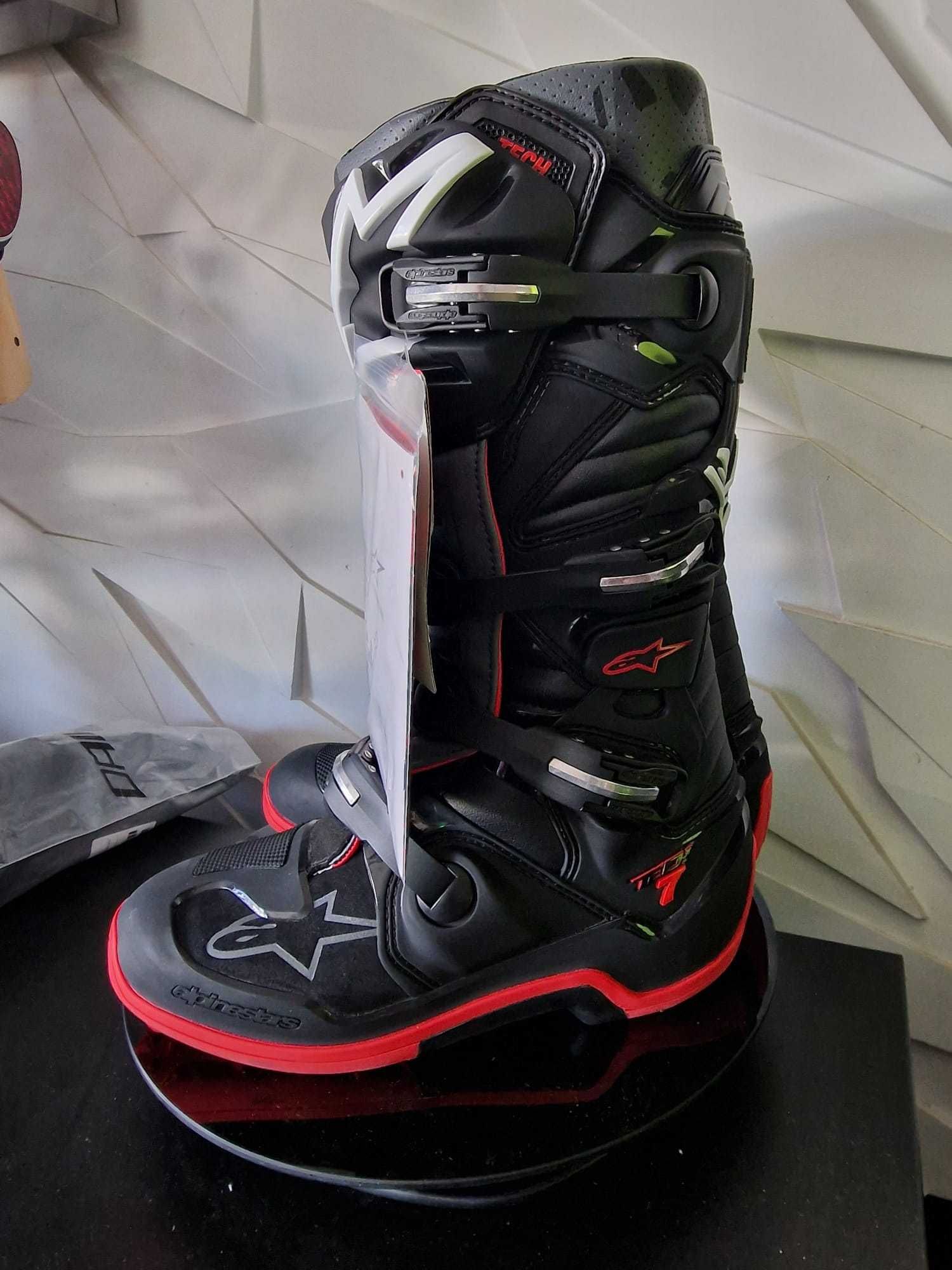 Buty Alpinestars TECH 7 MX  '10  Black/Cool Grey/Red sklep GRATISY!