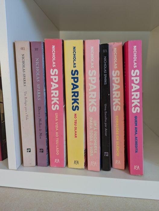 Vários livros do Nicholas Sparks