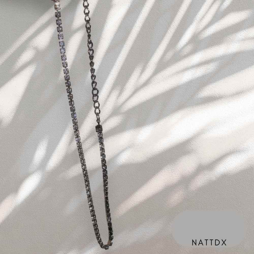 Naszyjnik choker srebro z cyrkoniami