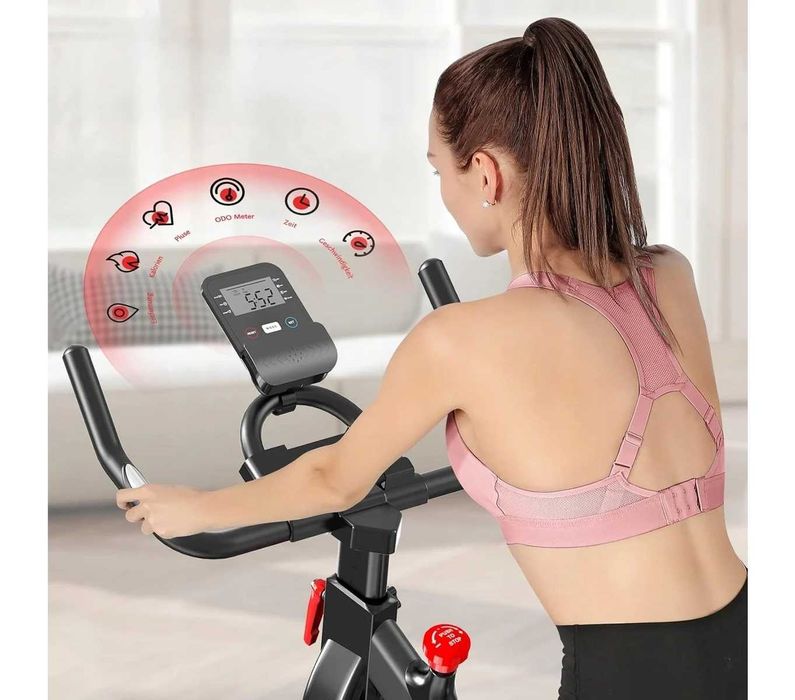 Dripex Rower treningowy magnetyczny 150 kg monitor LCD
