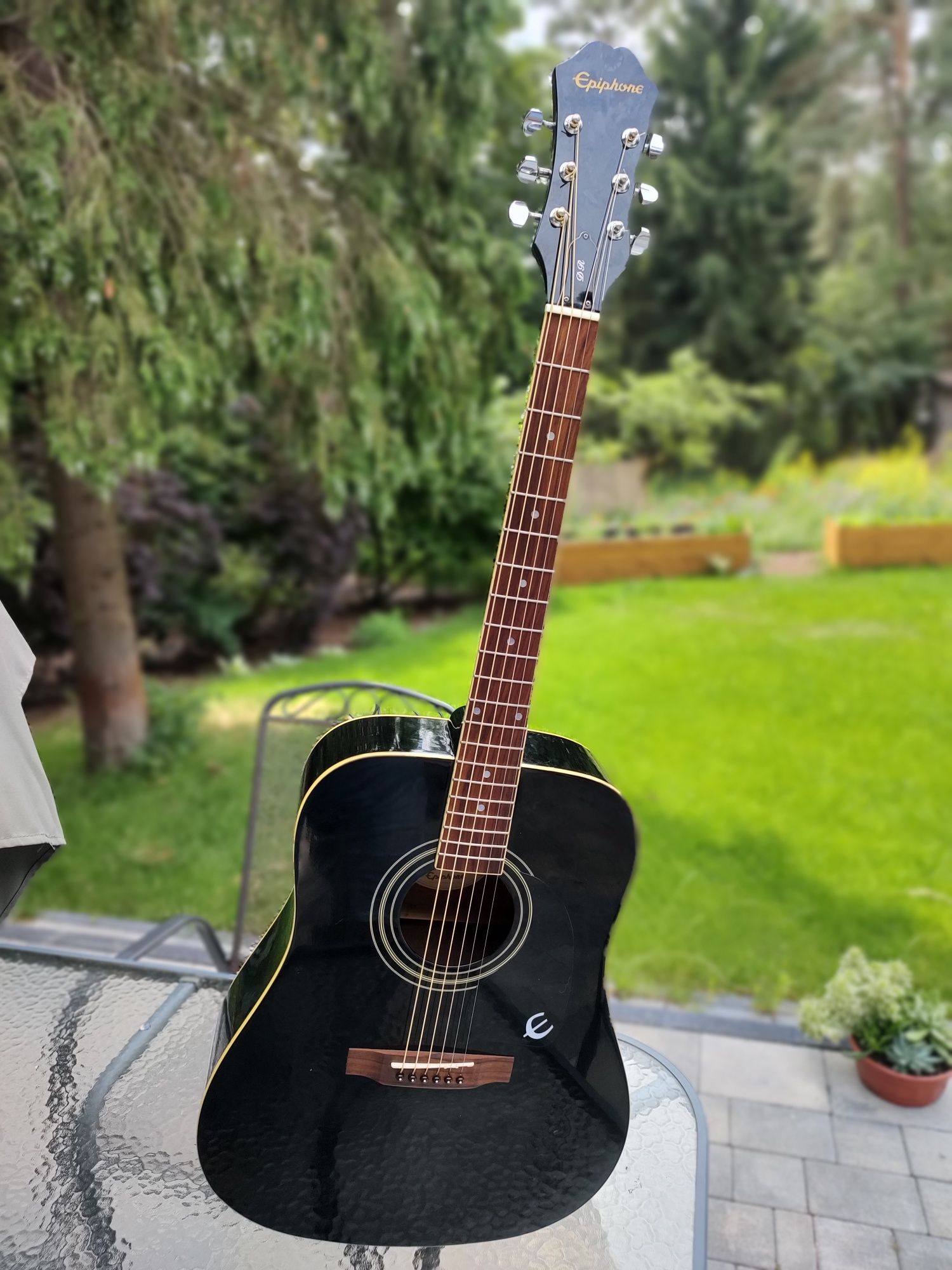 Epiphone DR-100 EB gitara akustyczna Piękna !!  High Gloss Black  //