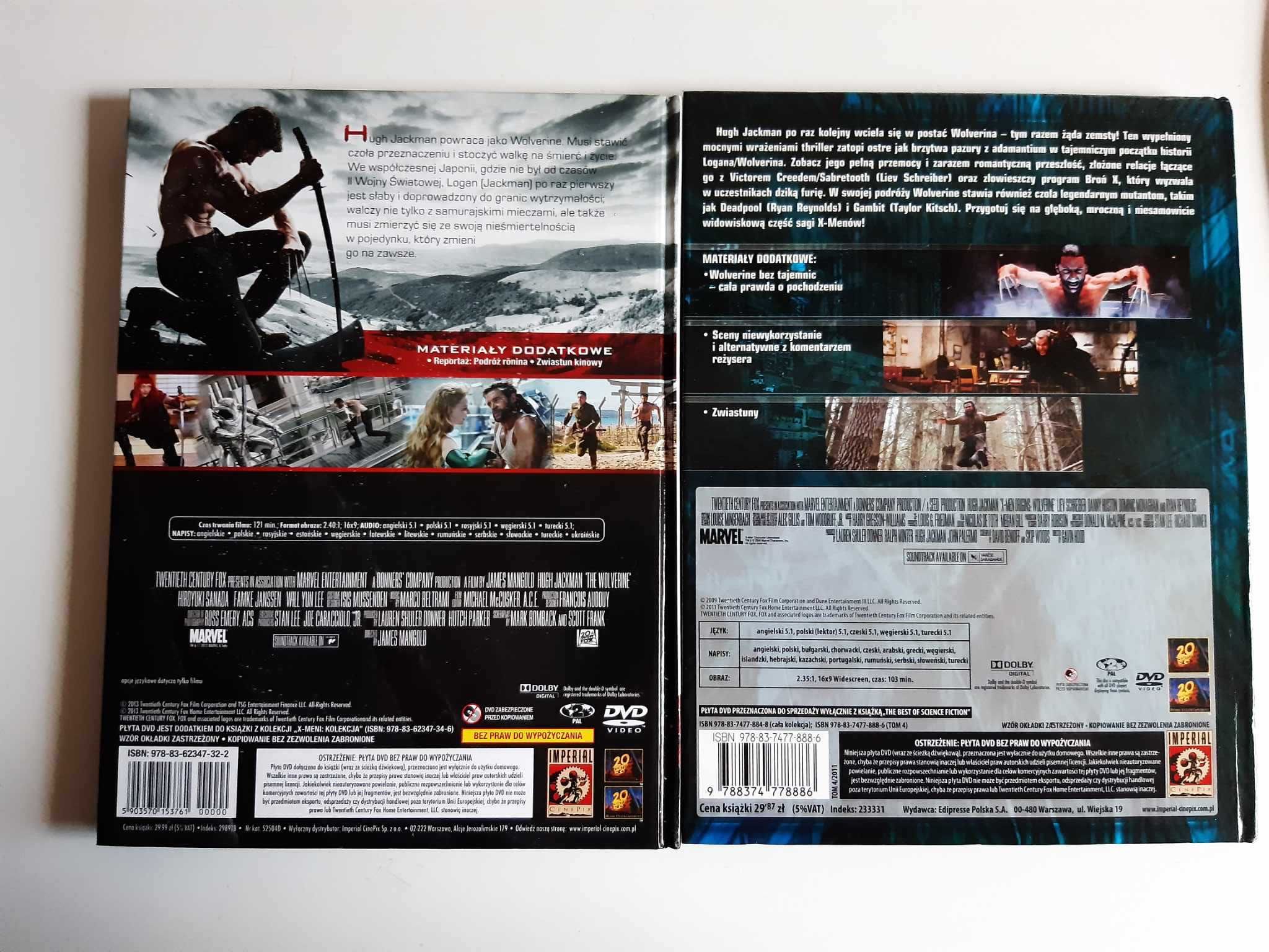 Film dvd Volverine i X-Men Geneza Volverine, wyd. książkowe, PL