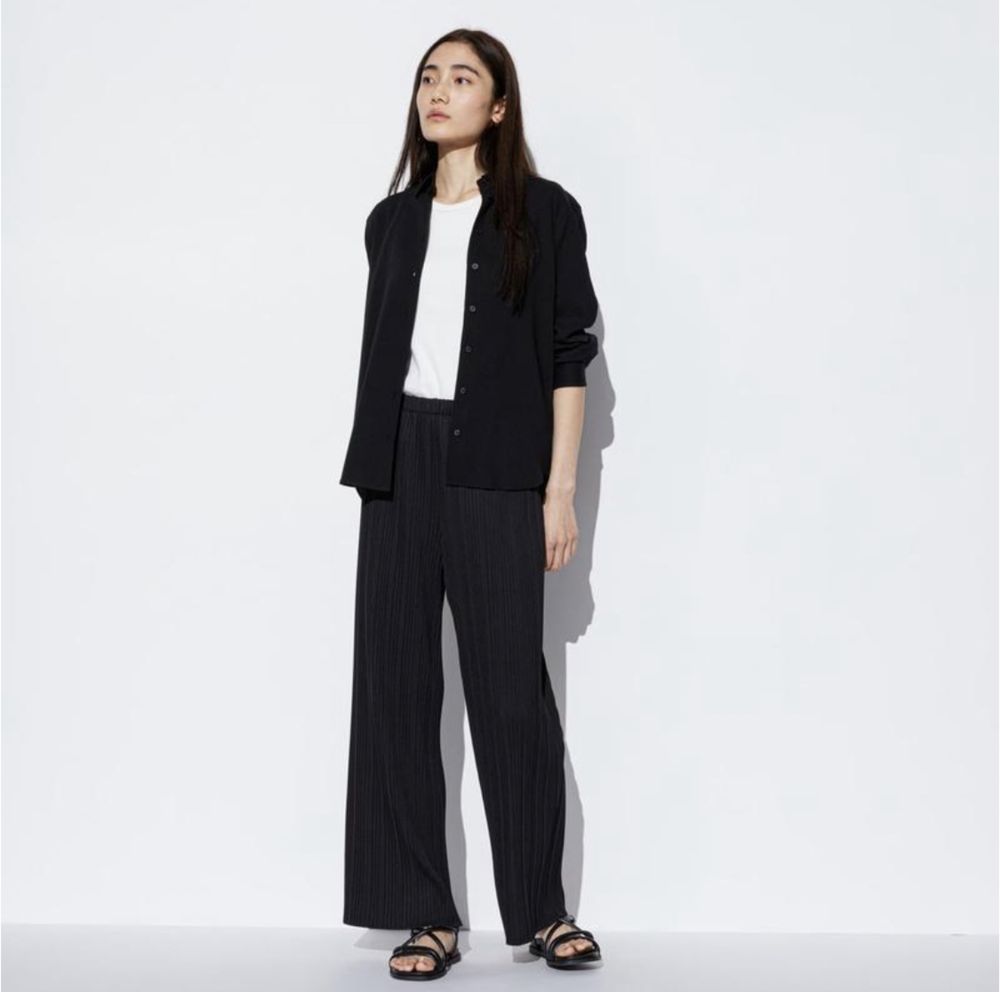 Плісіровані штани брюки uniqlo pleated (S, L)
