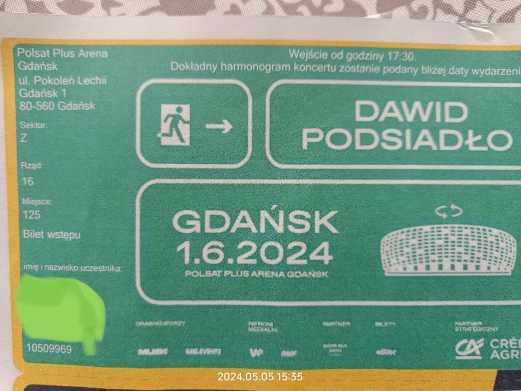 Bilet na Dawida w Gdańsku