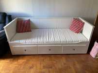 Cama HEMNES branca c/1 colchão