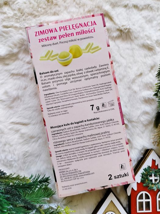 Nowy zestaw prezentowy święta mikołajki kule do kąpieli balsam do ust