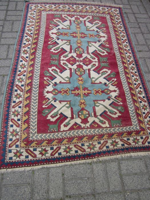 dywan wełniany ręcznie tkany antyk Kazak