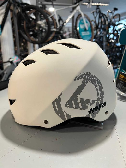 Kask orzech Kellys Jumper biało-szary rozmiar M/L 58-61cm